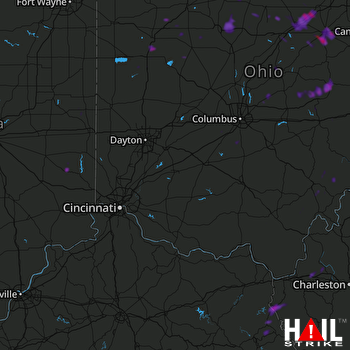 Hail Map Wooster, OH 07-16-2019
