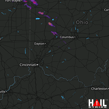 Hail Map Urbana, OH 08-14-2019