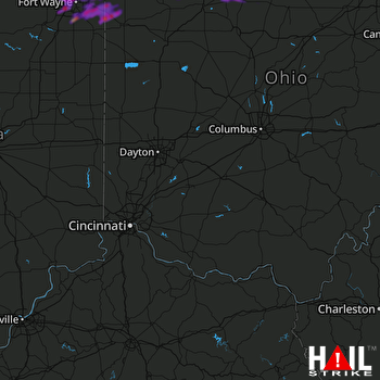 Hail Map Fort Wayne, IN 08-18-2019