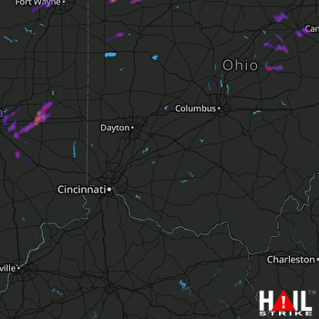 Hail Map Carmel, IN 08-19-2019