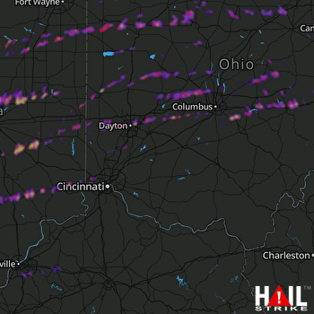 Hail Map Dayton, OH 03-28-2020