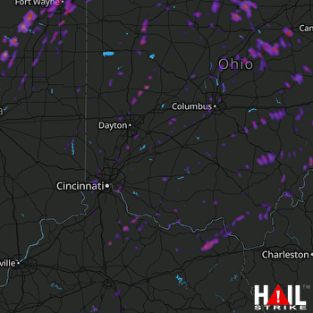 Hail Map Fort Wayne, IN 06-10-2020