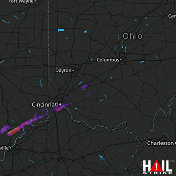 Hail Map Goshen, IN 10-16-2021