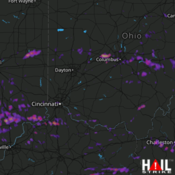 Hail Map Reynoldsburg, OH 05-19-2017