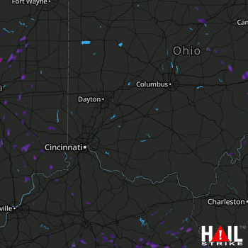 Hail Map Tipton, IN 06-14-2017
