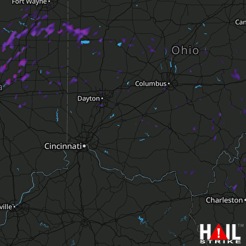 Hail Map Anderson, IN 07-22-2017