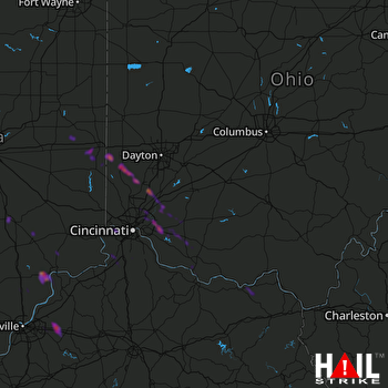 Hail Map Middletown, OH 05-20-2018