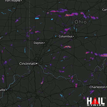 Hail Map Marion, OH 05-21-2018