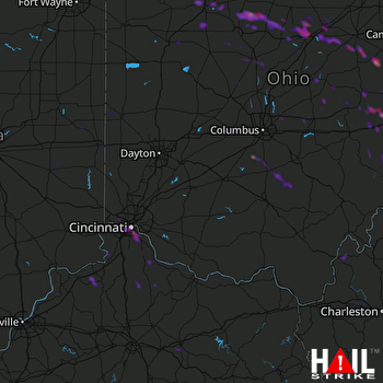 Hail Map Cincinnati, OH 05-22-2018