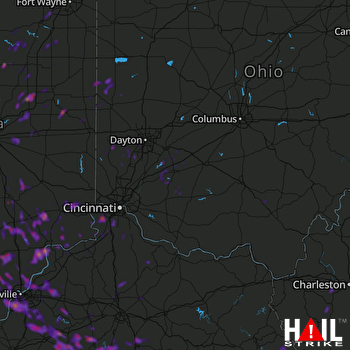 Hail Map Anderson, IN 07-20-2018