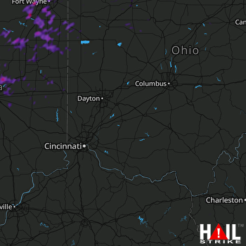 Hail Map Carmel, IN 08-07-2018