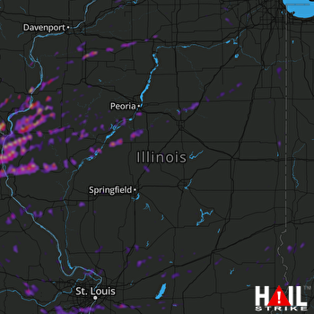 Hail Map Pekin, IL 05-23-2019