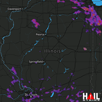 Hail Map Aurora, IL 06-27-2019