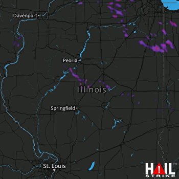 Hail Map Champaign, IL 07-14-2019