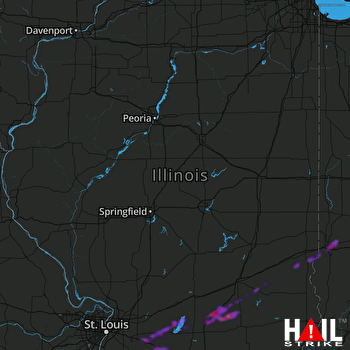 Hail Map Lafayette, IN 08-18-2019