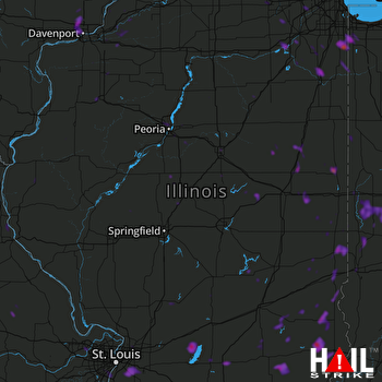 Hail Map Davenport, IA 07-08-2020