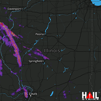 Hail Map Wentzville, MO 07-10-2021