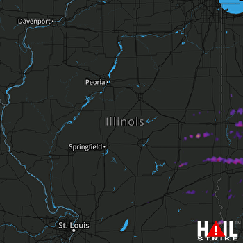 Hail Map Crawfordsville, IN 04-20-2017