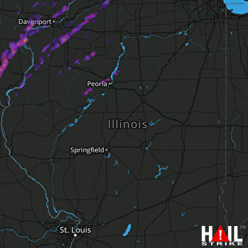 Hail Map Peoria, IL 05-18-2017