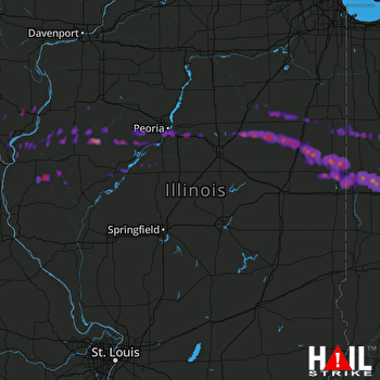 Hail Map Peoria, IL 05-26-2017