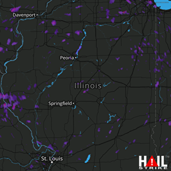 Hail Map Quincy, IL 06-14-2017