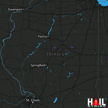 Hail Map Bloomington, IL 07-04-2017