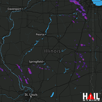 Hail Map Aurora, IL 07-24-2017