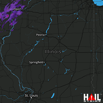 Hail Map Muscatine, IA 09-21-2017