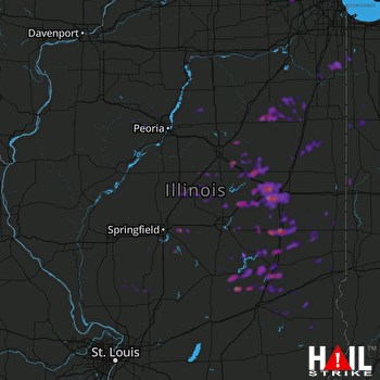 Hail Map Champaign, IL 05-10-2018