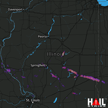 Hail Map Charleston, IL 05-15-2018