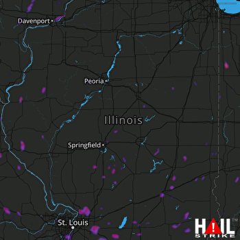 Hail Map Bettendorf, IA 05-27-2018