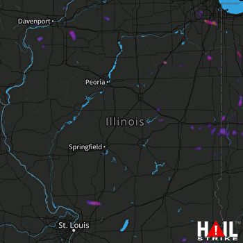 Hail Map Staunton, IL 06-01-2018