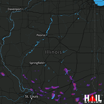 Hail Map Edwardsville, IL 06-11-2018