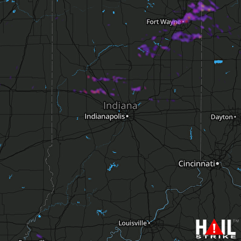 Hail Map Fort Wayne, IN 06-02-2019