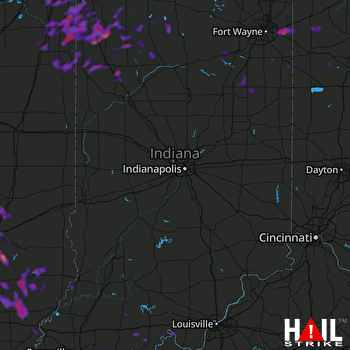 Hail Map Elkhart, IN 06-27-2019