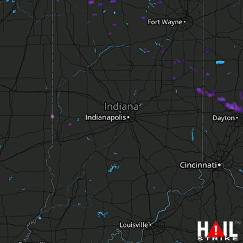 Hail Map Gary, IN 04-08-2020