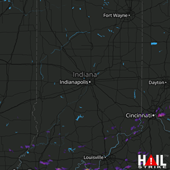 Hail Map Milford, OH 04-16-2017