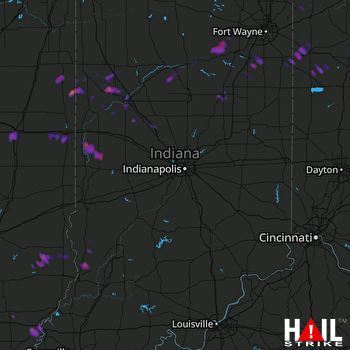 Hail Map Champaign, IL 06-16-2017