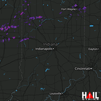 Hail Map Delphi, IN 06-30-2017