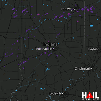 Hail Map Fort Wayne, IN 06-30-2017