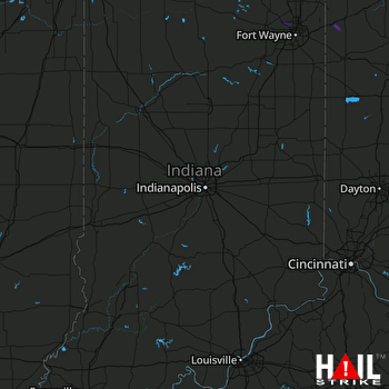 Hail Map Granger, IN 07-07-2017