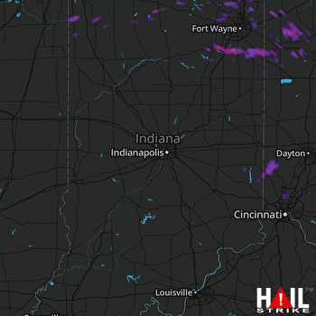 Hail Map Huntington, IN 07-10-2017