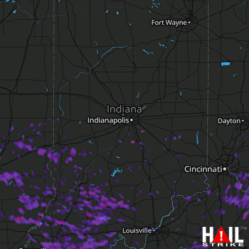Hail Map Charleston, IL 07-23-2017
