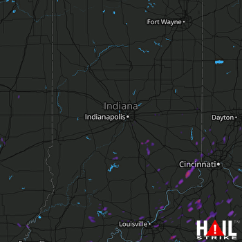Hail Map Cynthiana, KY 08-02-2017