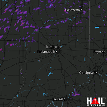 Hail Map South Bend, IN 08-03-2017