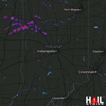 Hail Map Hoopeston, IL 08-21-2017