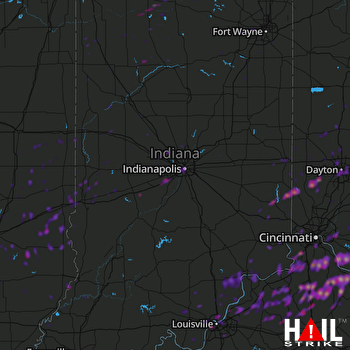 Hail Map Dayton, OH 04-03-2018