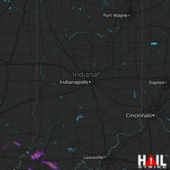 Hail Map Evansville, IN 05-10-2018