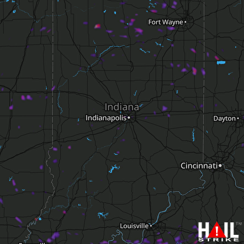 Hail Map Muncie, IN 05-31-2018