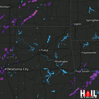 Hail Map Yukon, OK 04-18-2019